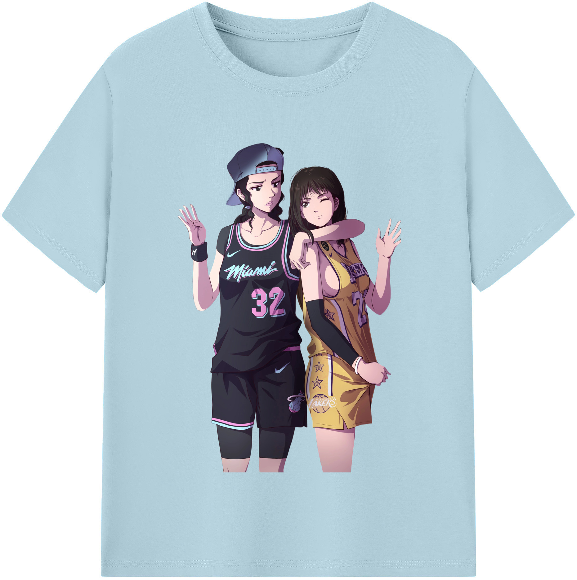 SLAM DUNK／スラムダンク 綿100％半袖Tシャツ（フロントプリント）